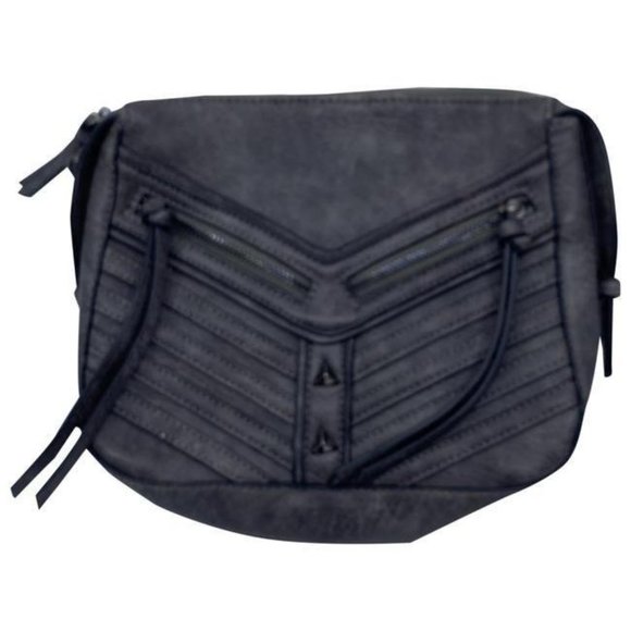 MMS Design Studio Handbags - mms design studio zipper gray leather cross body b